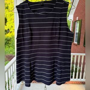 Ann Taylor Blue Boxy Sleeveless Blouse. Size L